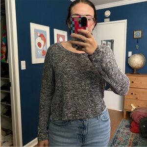 Gray Long Sleeve Light Sweater